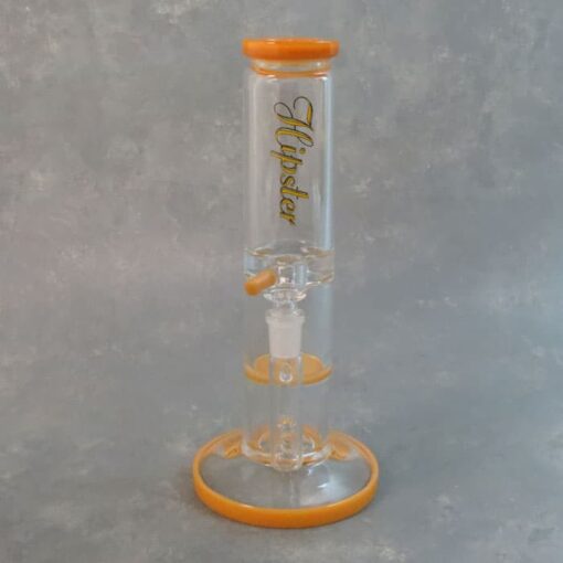 10" Hipster Glass Honeycomb Perc Straight Tube Glass Water Pipe w/Base
