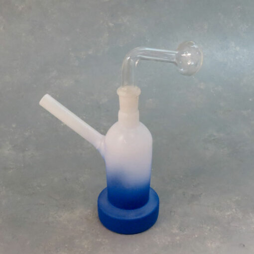 7" Frosted Glass Mini Oil Bubbler