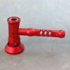 6" Cheech Hammer-Style Metal Encased Quartz Bubbler Hand Pipe w/Base & Pipe Cleaner