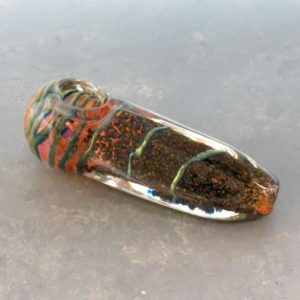 5" Fumed Inside-Out Iridescent Triangular Thick Glass Hand Pipes