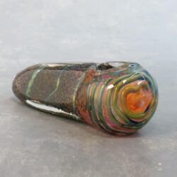 5" Fumed Inside-Out Iridescent Triangular Thick Glass Hand Pipes