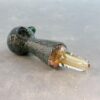 6" Fumed Inside-Out Mossy Glass Hand Pipes w/Elongated Mouthpiece & Flat Bottom Bowl