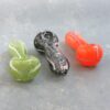 3.5" "Double-Blown" Color Dotted Glass Hand Pipes w/Latticino Glass