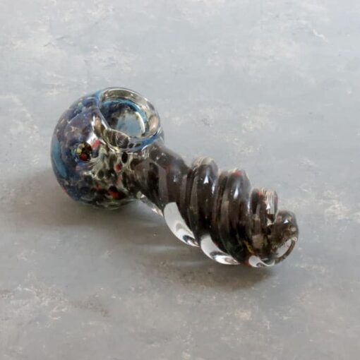 4" Heavy Twist Inside-Out Spoon-Style Glass Hand Pipes