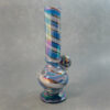 11" Vase-Style Twisted Chromametallic Lines Soft Glass Water Pipe w/46mm Galaxy Marble, Ice Catch and Slide