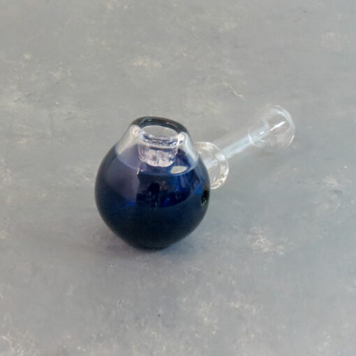 5.5" Bucket Bowl Glass Hand Pipes w/Ring and Color Chamber