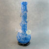 13" Color Twist Glow-in-the-Dark Vase Style Soft Glass Water Pipe w/GOG Diffused Downstem, Fancy Wrap & Marble