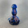 6" Glitter Streaks Mini Soft Glass Water Pipe w/Fancy Base & Slide Bowl