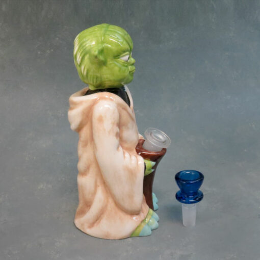 8" 'Green Robe Alien' Ceramic Water Pipe