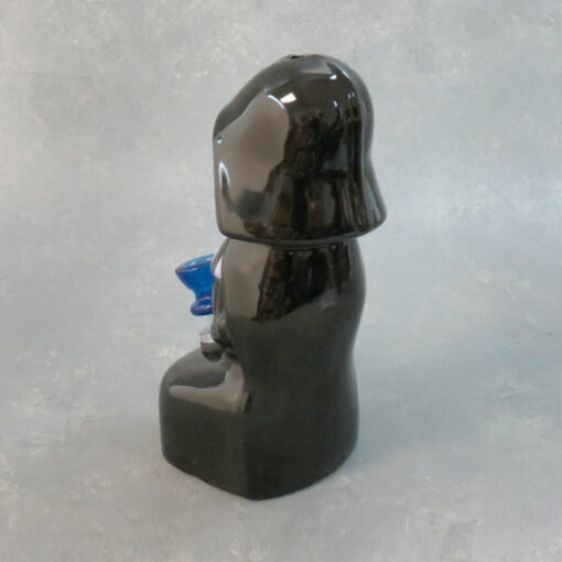 8" 'Black Helmet Commander' Ceramic Water Pipe