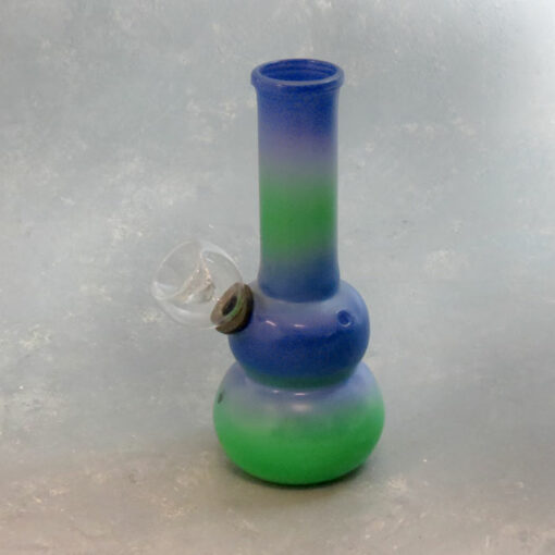 5" Two-Tone Mini Vase Style Glass Water Pipe w/Carb