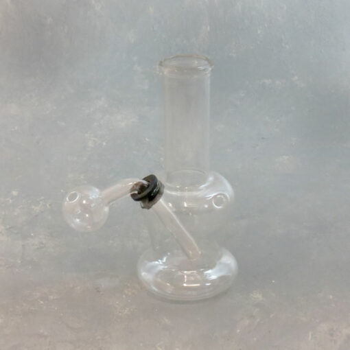 5" Clear Mini Oil Bubbler/Water Pipe w/Carb