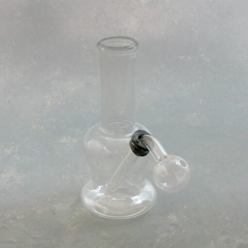 5" Clear Mini Oil Bubbler/Water Pipe w/Carb