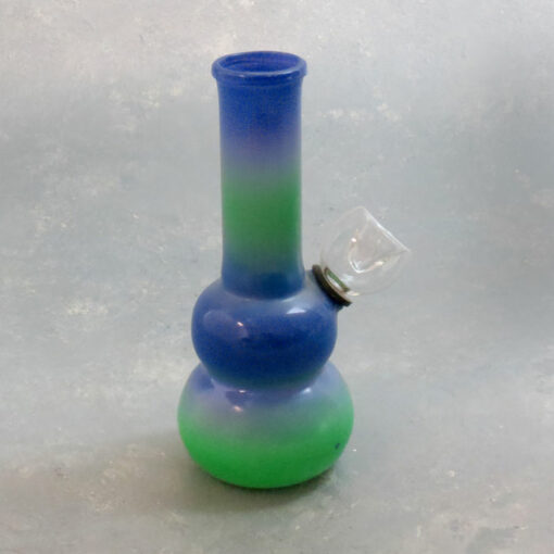 5" Two-Tone Mini Vase Style Glass Water Pipe w/Carb