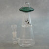 8" "Cow Abduction" Inline Perc Conical Glass Water Pipe w/Turbo Chokes