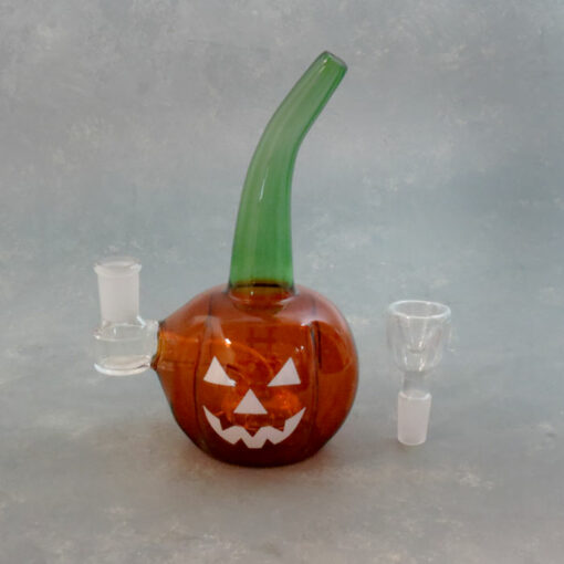9" Puck Perc Pumpkin Glass Water Pipe [Hemper]