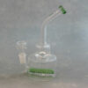 8" Dab-Rig Style Glass Water Pipe w/Colored Inline Perc & Narrow Mouthpiece [Hemper]