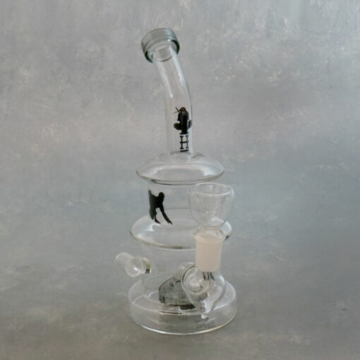 8" Ninja Dab Rig Style Glass Water Pipe w/Disc Perc [Hemper]