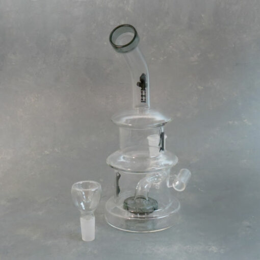 8" Ninja Dab Rig Style Glass Water Pipe w/Disc Perc [Hemper]
