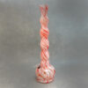 18" Color Twist Beaded Vase Style Soft Glass Water Pipe w/Slide Bowl