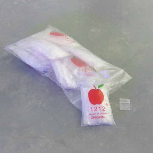 1000pcs .5″ x .5″ Plastic Baggies (10 bags of 100)