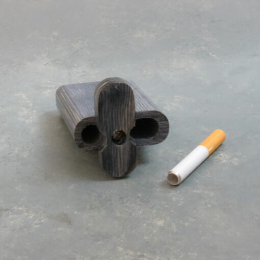 3.25" Gray Tones Wooden Dugouts w/2.25" Metal Cigarette One-Hitter