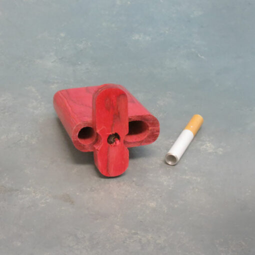 3.25" Red Tones Wooden Dugouts w/2.25" Metal Cigarette One-Hitter