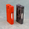 4" Rounded Twist-Top Wood Dugouts w/Cutout & 3" Metal Cigarette One-Hitter