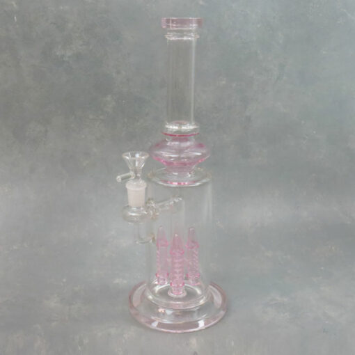 12" Quad Inline Perc Glass Water Pipe/Rig w/Base