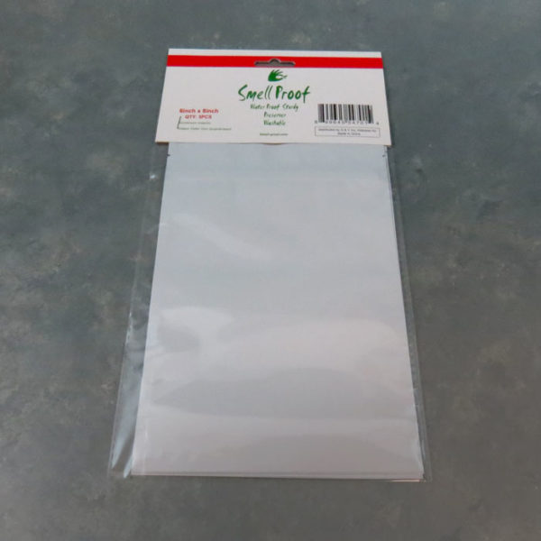 6.5" x 9.5" Smell Proof/Water Proof BPA-free Polypropylene Bags w/Aluminum Interior and Sealing Strip (3 Bags)