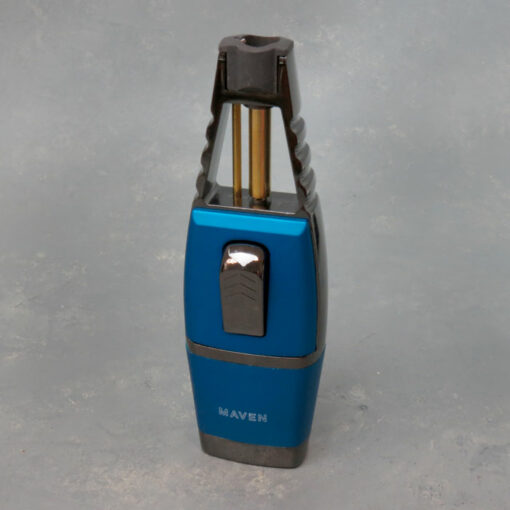 6" Maven Noble Metallic Open-Body Refillable Adjustable Torch Lighter w/Lock