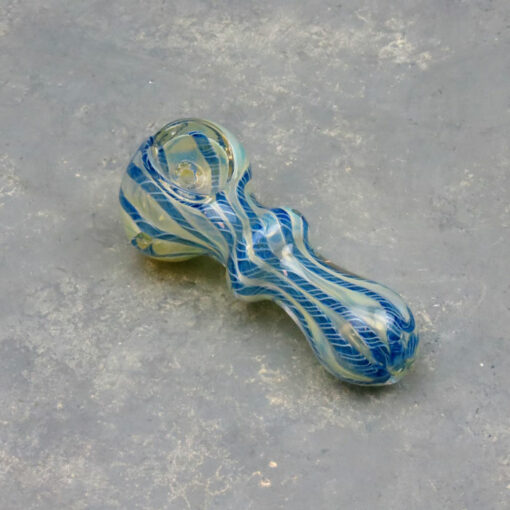 3" Fumed Laticcino Contoured Spoon-Style Mini Glass Hand Pipes