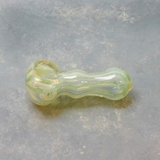 3" Fumed Laticcino Contoured Spoon-Style Mini Glass Hand Pipes