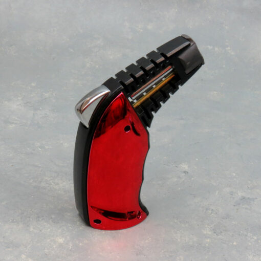 5.5" EverTech Metallic Open-Body Angled Refillable Adjustable Torch Lighters w/Lock