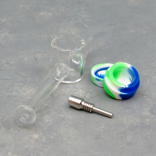 7" Nectar Collectors Bowl 10mm Titanium Nail & 1.25" Silicone Container
