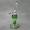 10" Fancy Contoured Rig Style Glass Water Pipe w/Disc Perc & Bent Mouthpiece