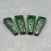 3" Engraved "Emerald" Stone Hand Pipes w/Carb