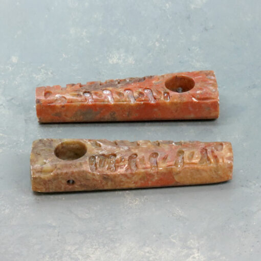 4" Engraved Stone Pipes w/Carb