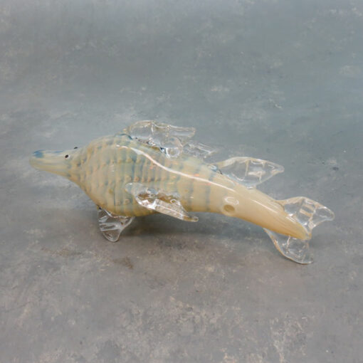 7.5" Deep Sea Fish Glass Hand Pipe w/Carb