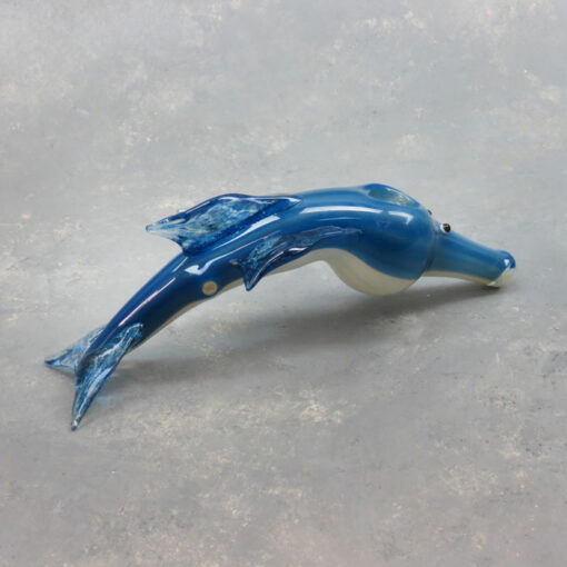 7" Deep-Sea Fish Glass Hand Pipe w/Carb