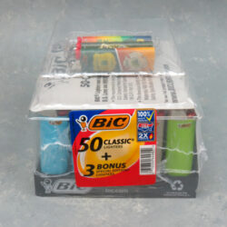 3" Bic Classic Lighters - Tray of 50 - Plus 3 Free Mixed Lighters