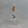 5" Beaker-Shaped Glass Mini Bubbler/Water Pipe w/Mixed Graphics