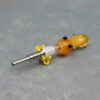 6.5" Honey Bee Glass Nectar Collectors w/14mm Titanium Nail & Clip