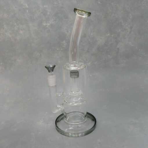 12" Dome Perc Glass Water Pipe w/Bent Mouthpiece and Base