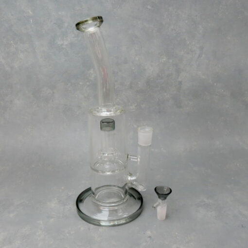 12" Dome Perc Glass Water Pipe w/Bent Mouthpiece and Base