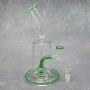 10" Sprinkler Perc Rig Style Glass Water Pipe w/Bent Mouthpiece