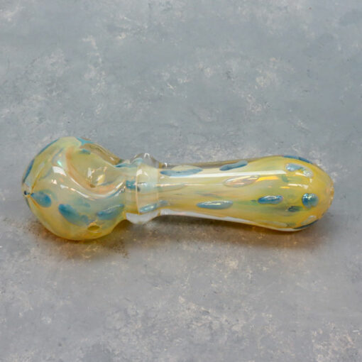 5" Fumed Inside-Out Glass Hand Pipes w/Ring & Spots