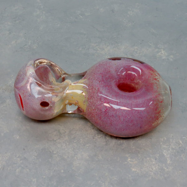 4.5" Fumed Thick Donut Frit Glass Hand Pipes