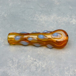 3.5" Two Tone Texture Bumps Glass Chillums w/ Flattened Mouthpiece