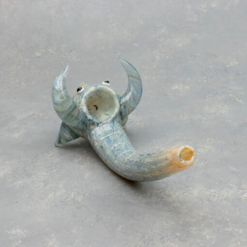 7" "Scorpion" Glass Hand Pipe w/Carb